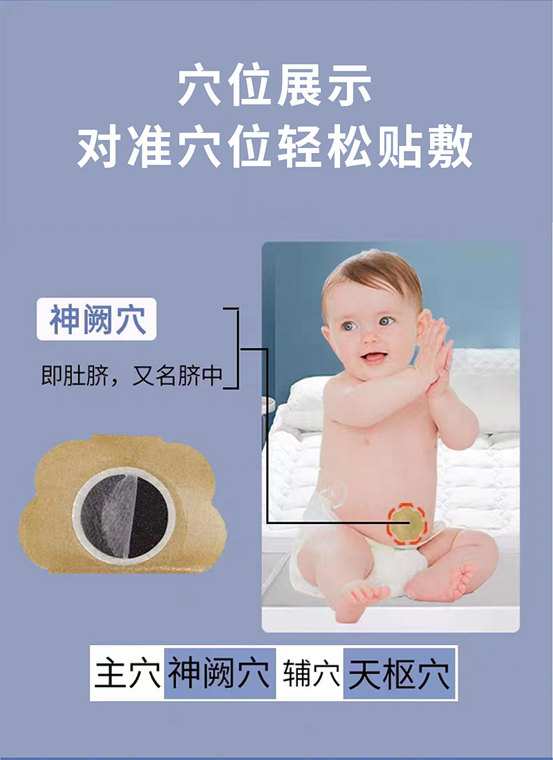 儿童腹泻保健贴穴位展示